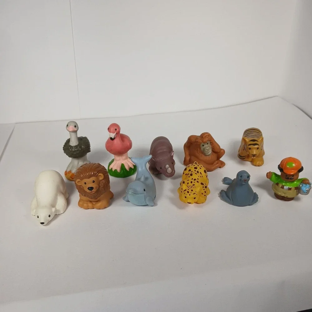 Lot Of Fisher Price Little People Zoo Talkers 10 Animals & Zookeeper 2011 Tested